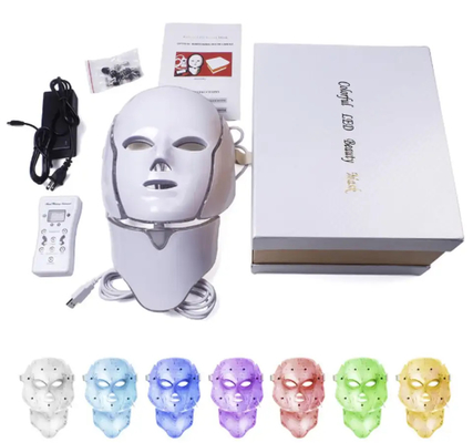 Face Spa Mặt nạ Photon 7 màu Trẻ hóa da Mặt nạ trị liệu bằng ánh sáng Led Mặt nạ hồng ngoại