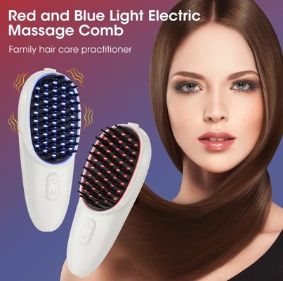 Đỏ xanh LED chống rụng tóc Massage tóc tăng trưởng chải đầu da Massager