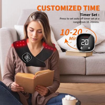 Mũi trị liệu ánh sáng đỏ hồng ngoại linh hoạt 660nm/850nm Bọc không dây cho đau vai, massage rung động & phục hồi cơ bắp