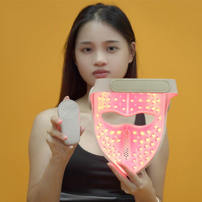 Mặt nạ trị liệu ánh sáng đỏ đa bước sóng 288 đèn LED (660/460/850/1064nm), không dây, 3 cài đặt đồng hồ, chứng nhận CE / FCC / RoHS