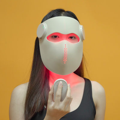 Mặt nạ trị liệu ánh sáng đỏ và hồng ngoại 3D  660 + 850 + 1064nm + LED màu xanh 460nm, 288 đèn, Khủng cố da và điều trị mụn, CE / RoHS / FCC