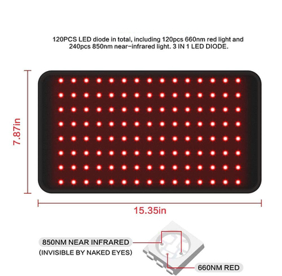 Đai trị liệu bằng ánh sáng hồng ngoại chống lão hóa 660nm 850nm để giảm đau