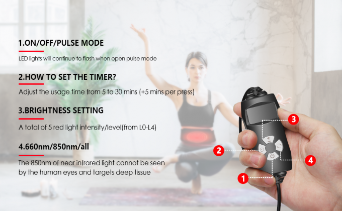 Máy trị liệu bằng ánh sáng LED 850nm giảm cân Đai quấn cơ thể bằng ánh sáng hồng ngoại 1